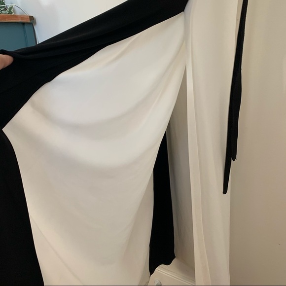 KENNETH COLE BLACK AND WHITE MAXI DRESS SIZE L - Picture 9 of 10
